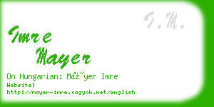 imre mayer business card